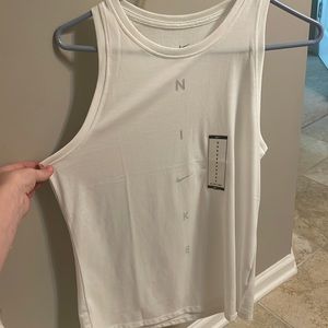 white workout tank